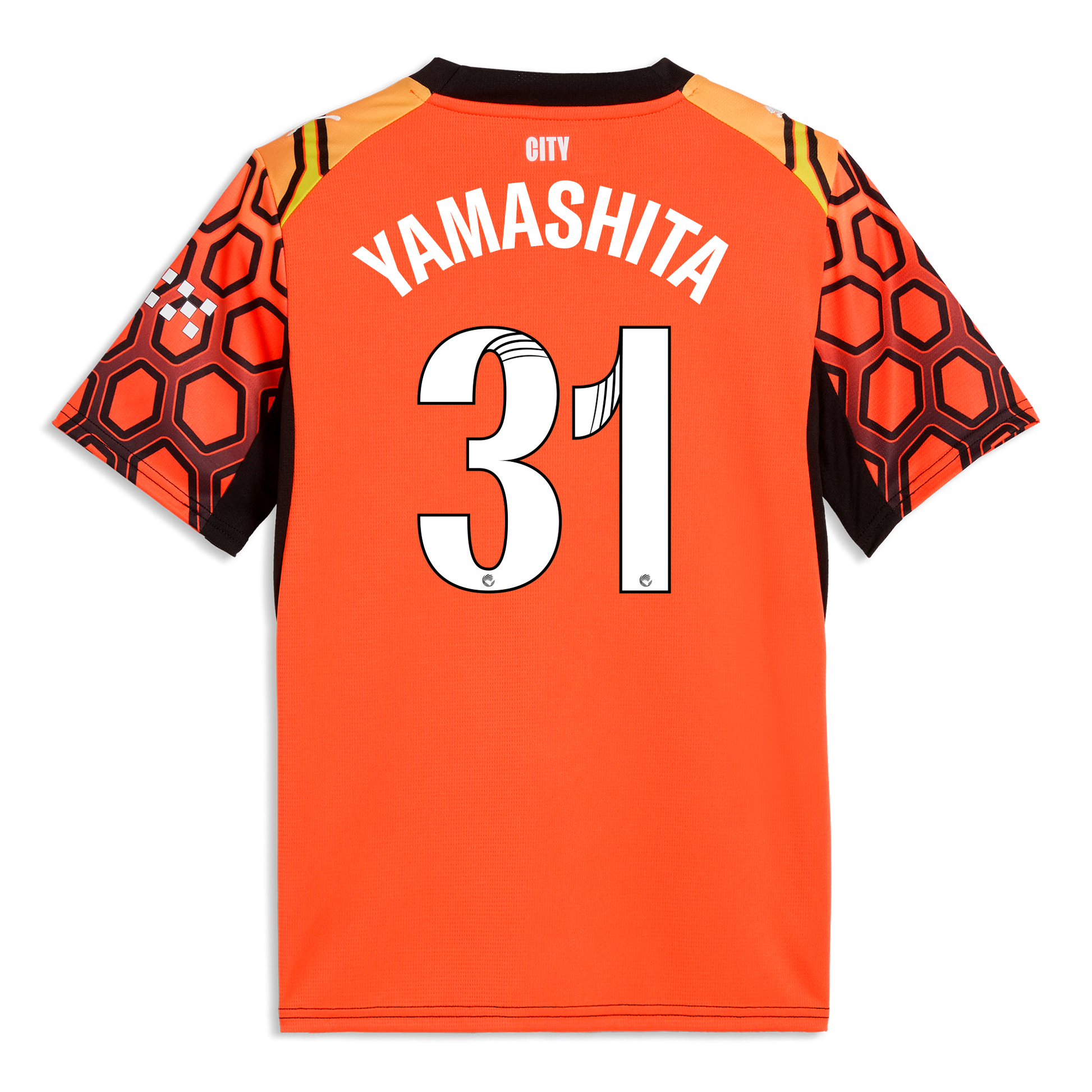 Kids' Manchester City Goalkeeper Jersey 2026/27 With YAMASHITA 31 Printing - Hot Heat-PUMA Black