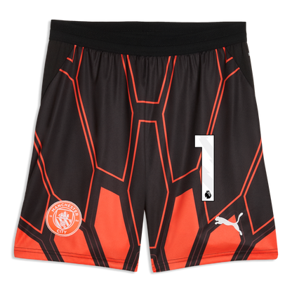 Manchester City Goalkeeper Shorts 2026/27 With #1 - Hot Heat-PUMA Black