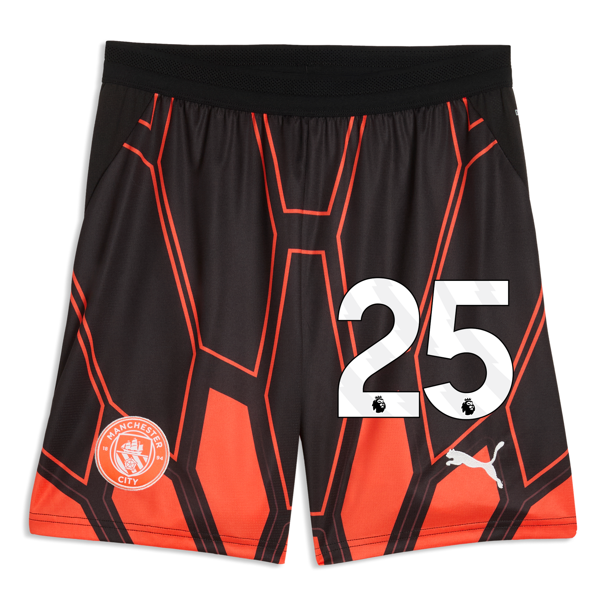 Manchester City Goalkeeper Shorts 2026/27 With #25 - Hot Heat-PUMA Black