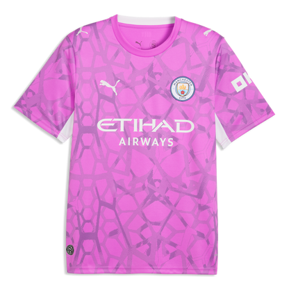 Manchester City Goalkeeper Jersey 2026/27 With CUMINGS 1 Printing - Electric Orchid-PUMA White