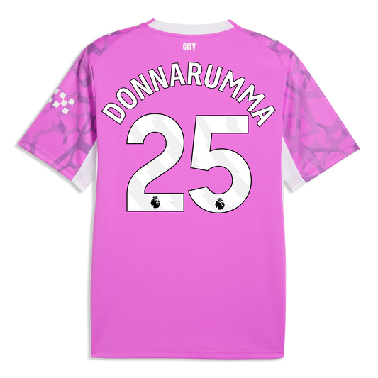 Manchester City Goalkeeper Jersey 2026/27 With DONNARUMMA 25 Printing - Electric Orchid-PUMA White
