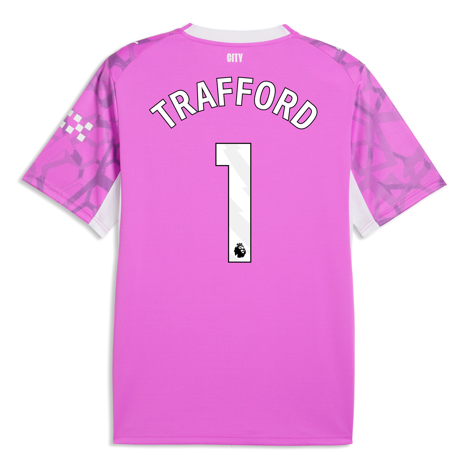 Women's Manchester City Goalkeeper Jersey 2026/27 With TRAFFORD 1 Printing - Electric Orchid-PUMA White