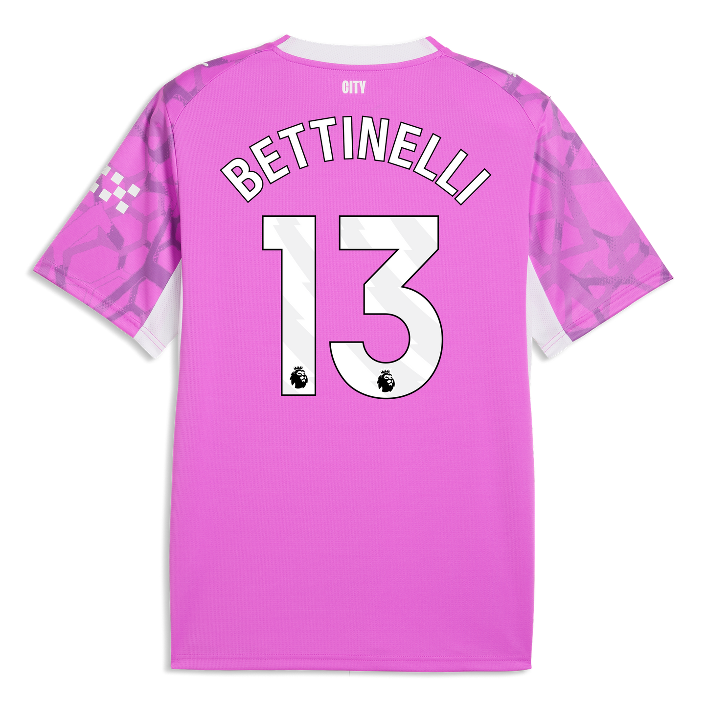 Women's Manchester City Goalkeeper Jersey 2026/27 With BETTINELLI 13 Printing - Electric Orchid-PUMA White