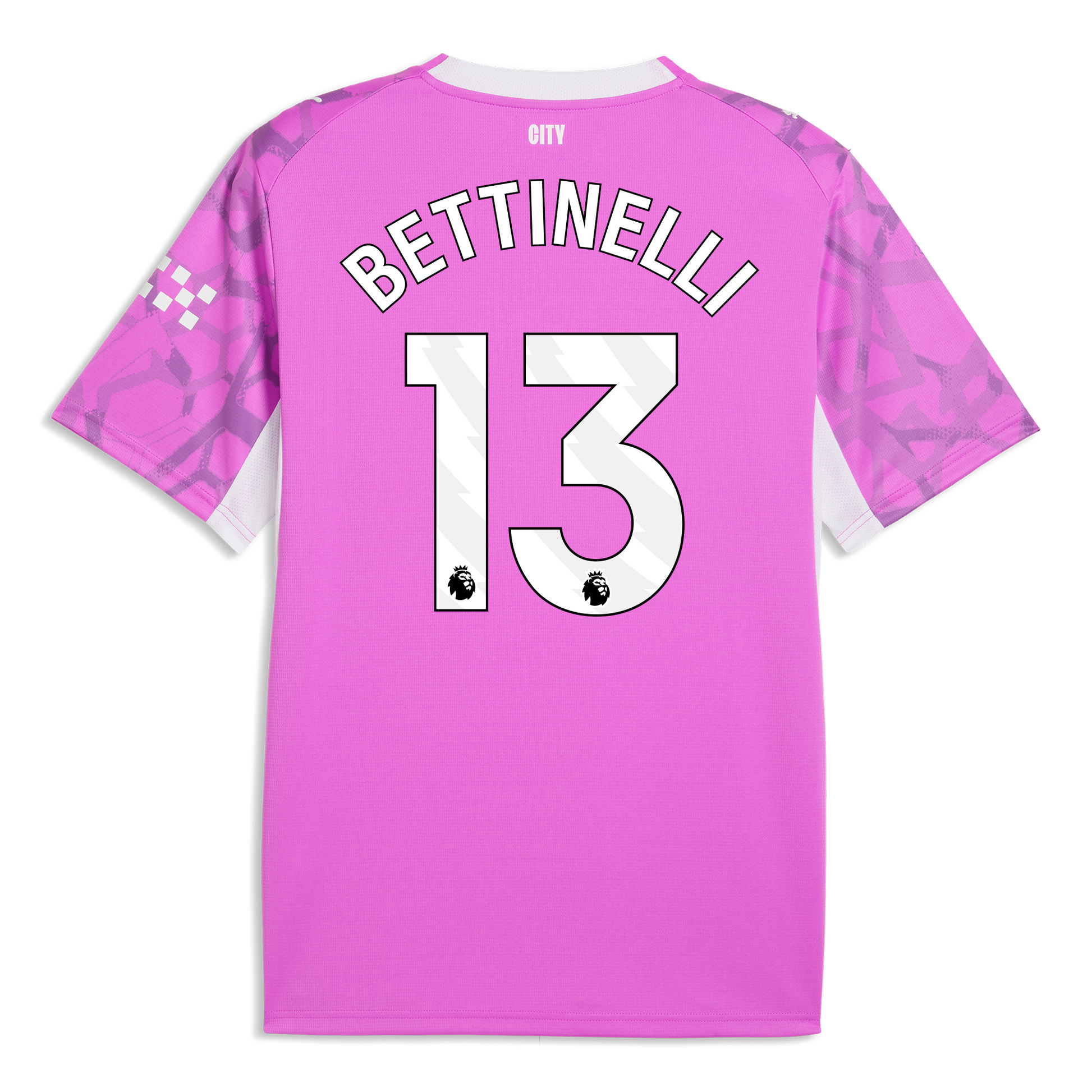 Women's Manchester City Goalkeeper Jersey 2026/27 With BETTINELLI 13 Printing - Electric Orchid-PUMA White