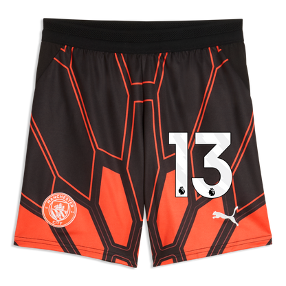 Kids' Manchester City Goalkeeper Shorts 2026/27 With #13 - Hot Heat-PUMA Black