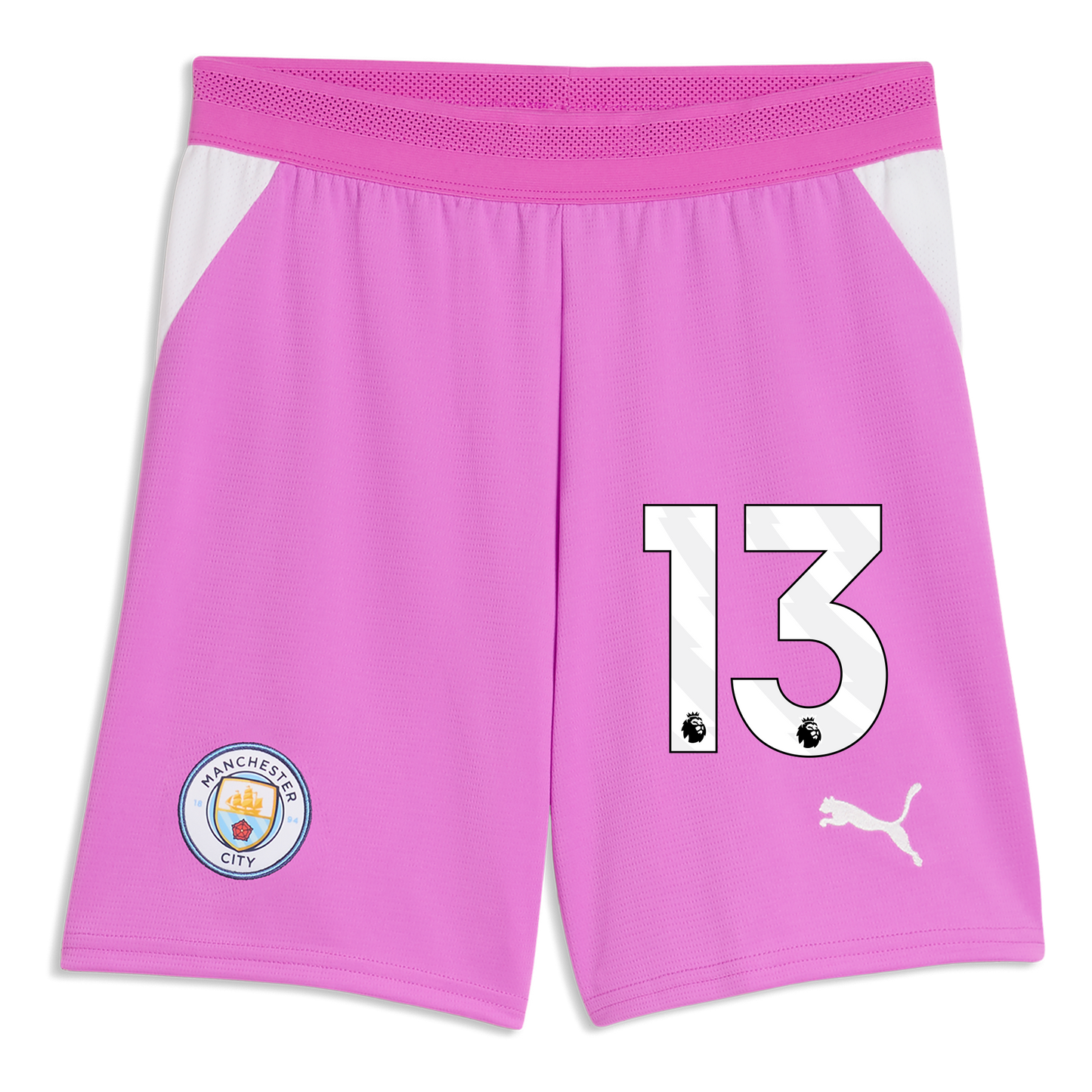 Manchester City Goalkeeper Shorts 2026/27 With #13 - Electric Orchid-PUMA White