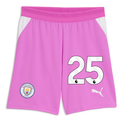 Manchester City Goalkeeper Shorts 2026/27 With #25 - Electric Orchid-PUMA White
