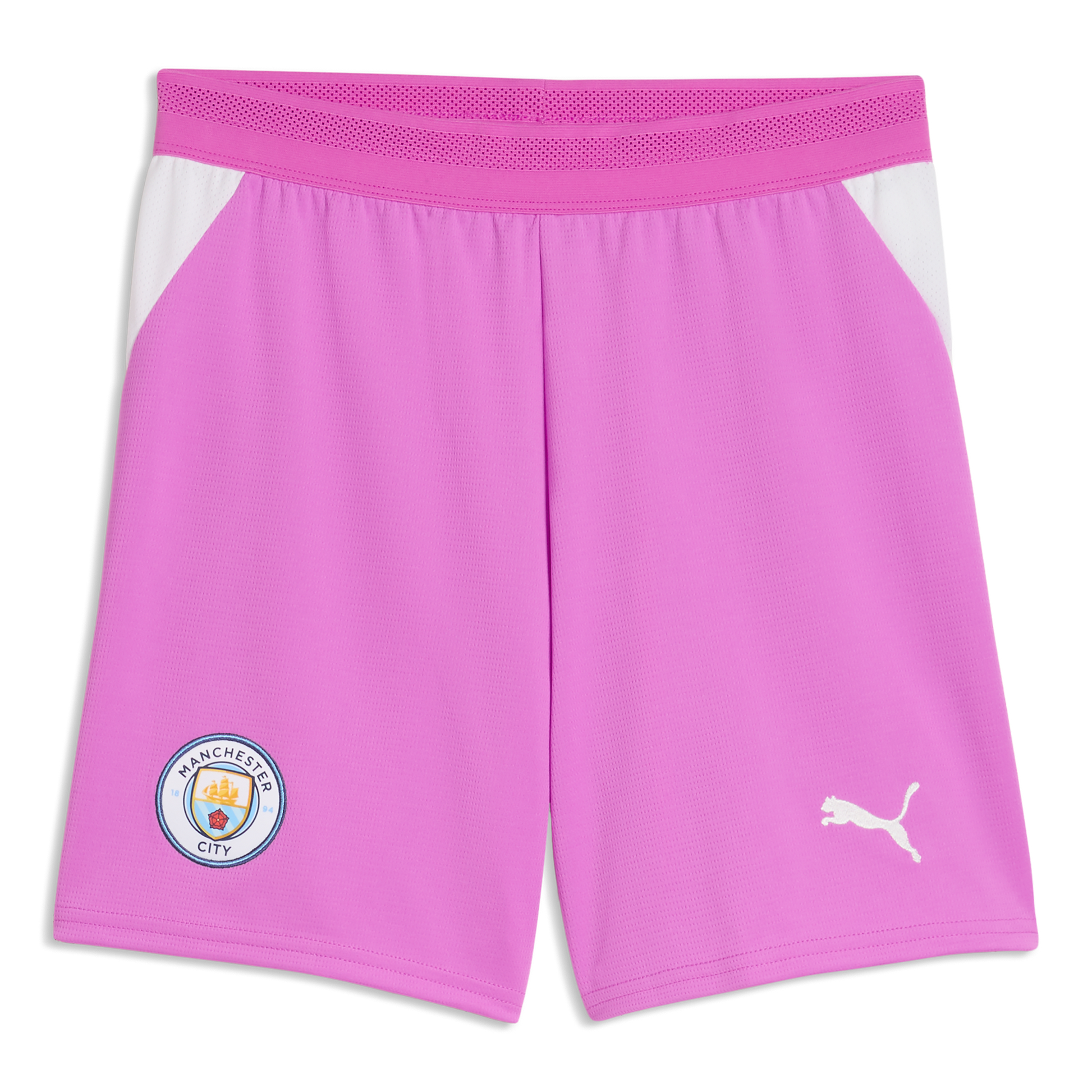 Manchester City Goalkeeper Shorts 2026/27 With #1 - Electric Orchid-PUMA White