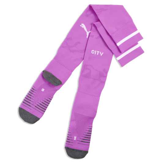 Manchester City Goalkeeper Socks 2026/27 - Electric Orchid-PUMA White
