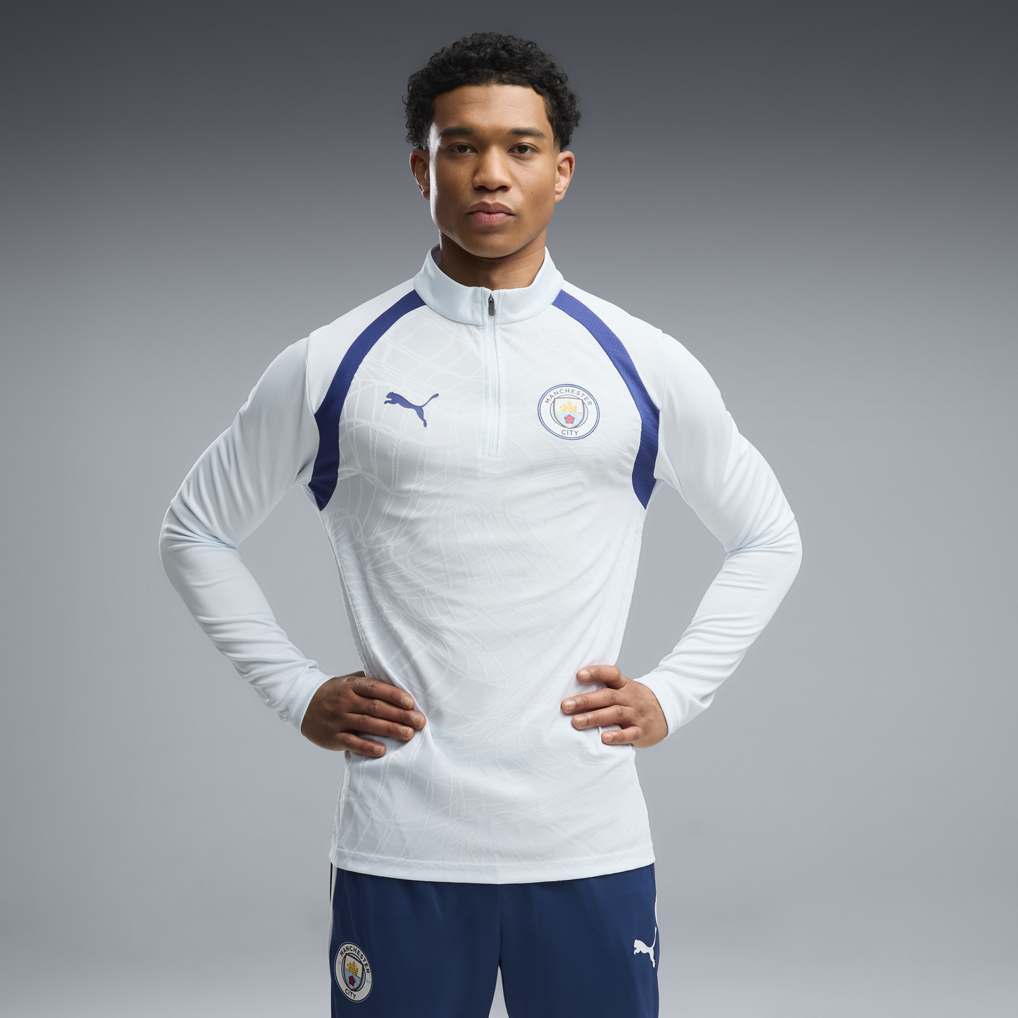 Manchester City Training 1/4 Zip Top 2026/27 - Dewdrop-Blue Jewel