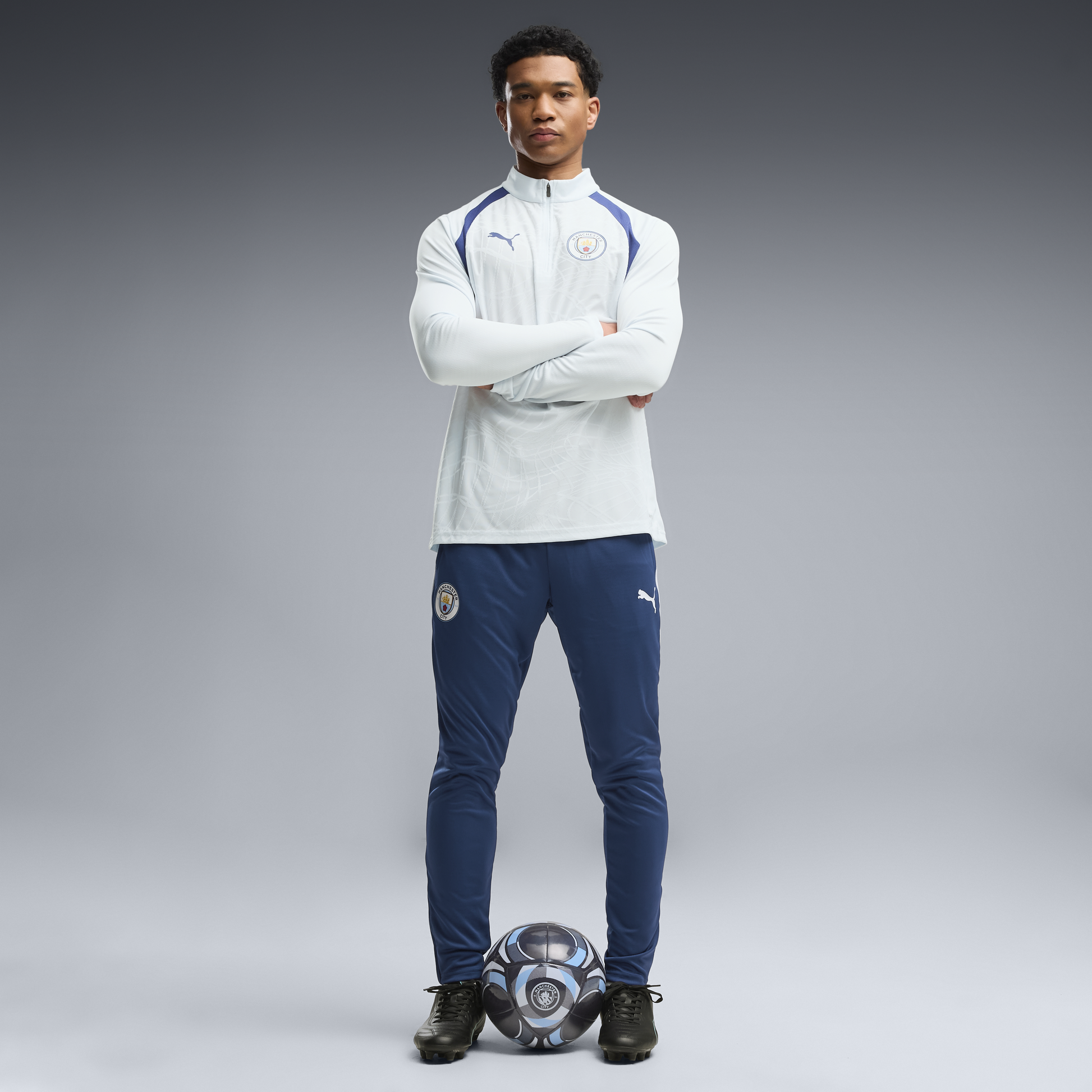 Manchester City Training 1/4 Zip Top 2026/27 - Dewdrop-Blue Jewel
