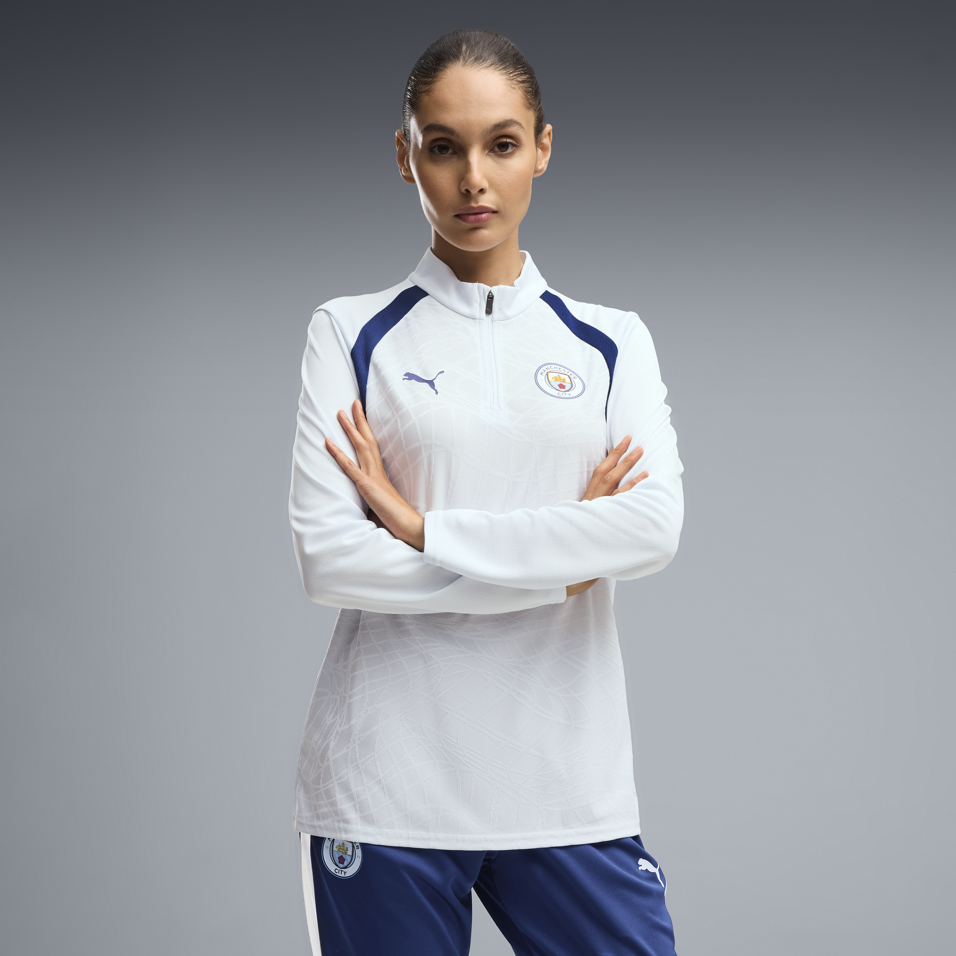 Women's Manchester City Training 1/4 Zip Top 2026/27 - Dewdrop-Blue Jewel