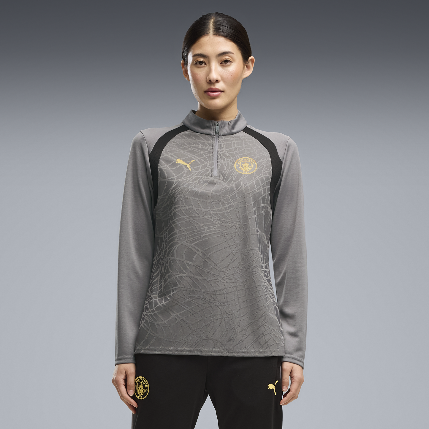 Women's Manchester City Training 1/4 Zip Top 2026/27 - Cast Iron-Flaxen