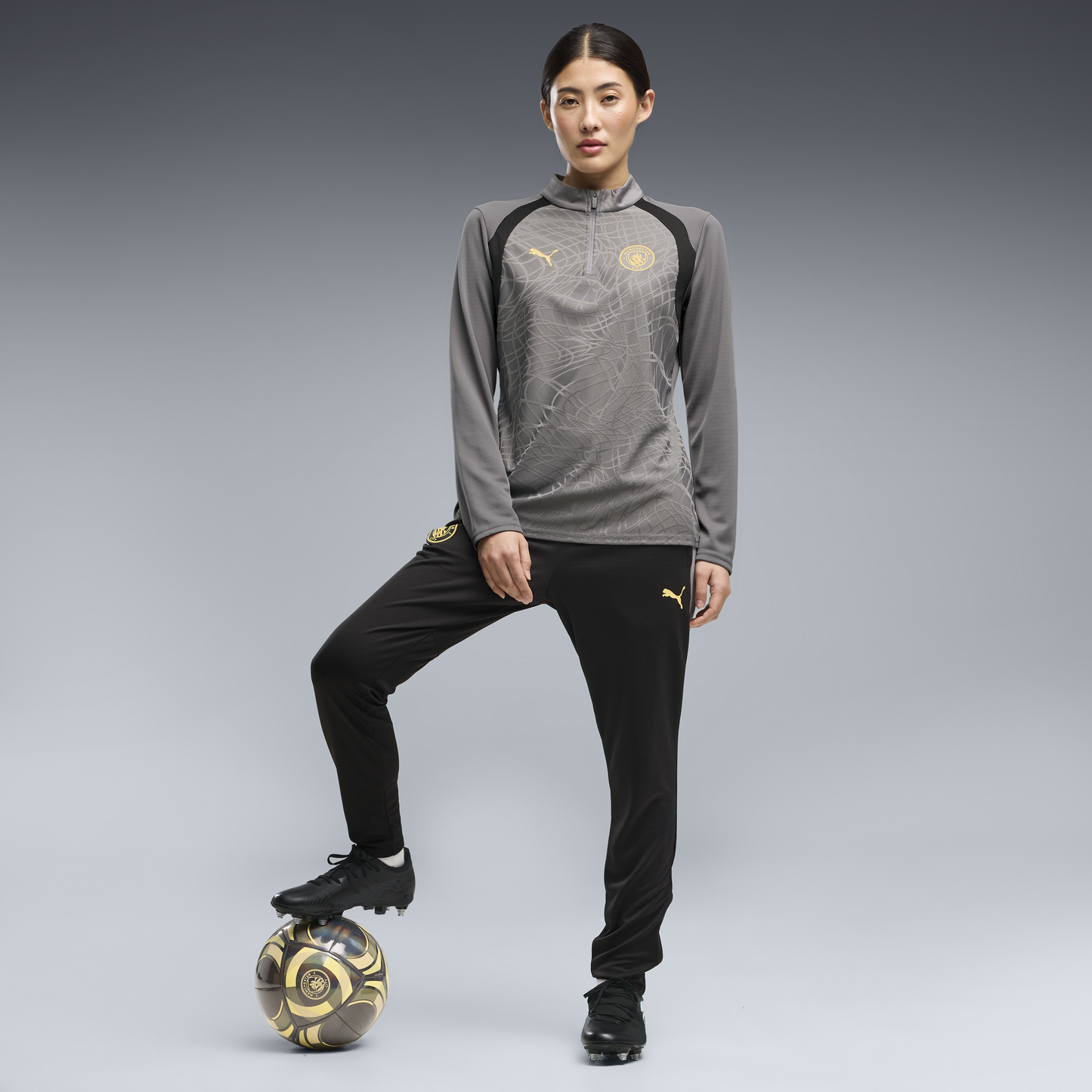 Women's Manchester City Training 1/4 Zip Top 2026/27 - Cast Iron-Flaxen