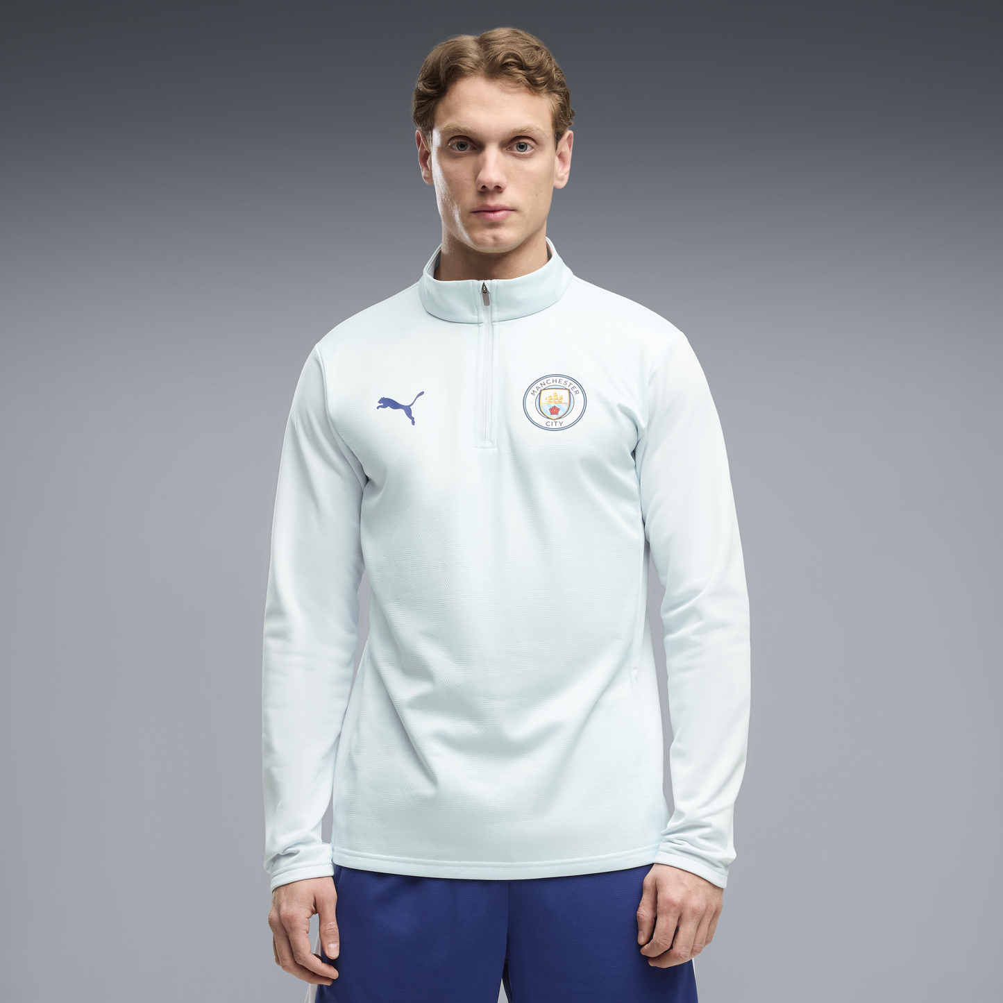 Manchester City Training Warm Top 2026/27 - Dewdrop-Blue Jewel