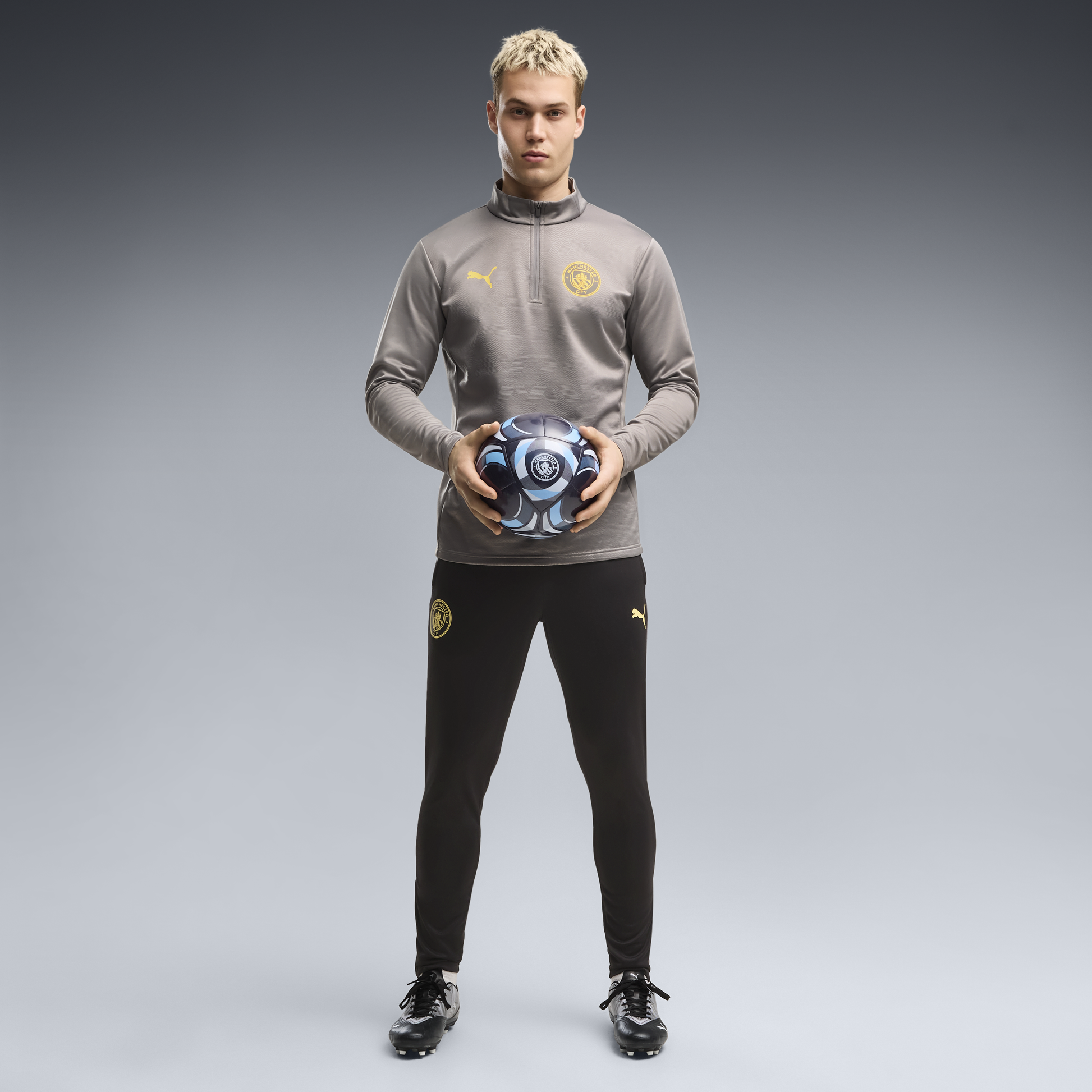 Manchester City Training Warm Top 2026/27 - Cast Iron-Flaxen