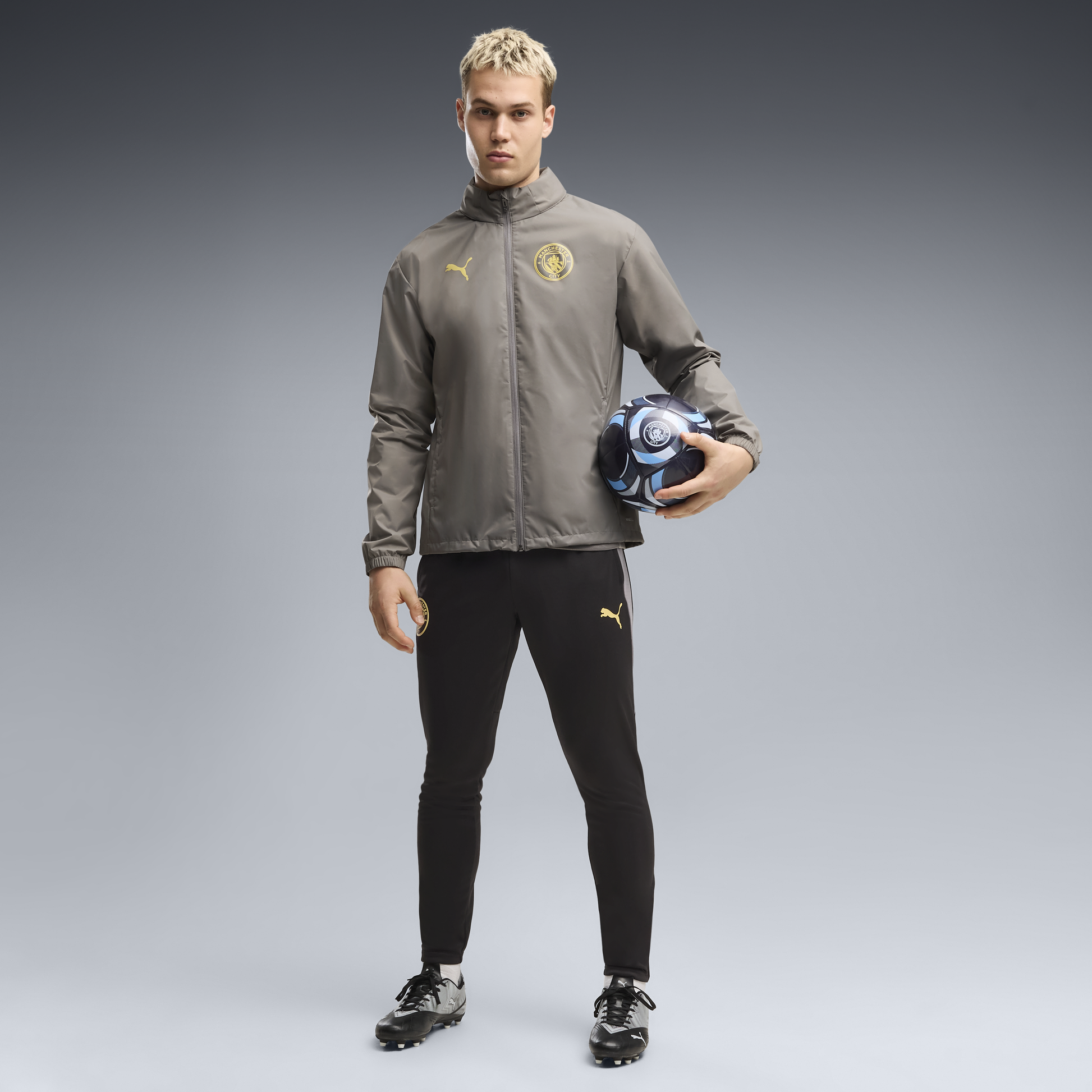 Manchester City Training All Weather Jacket 2026/27 - Cast Iron-Flaxen
