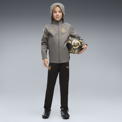 Kids' Manchester City Training All Weather Jacket 2026/27 - Cast Iron-Flaxen