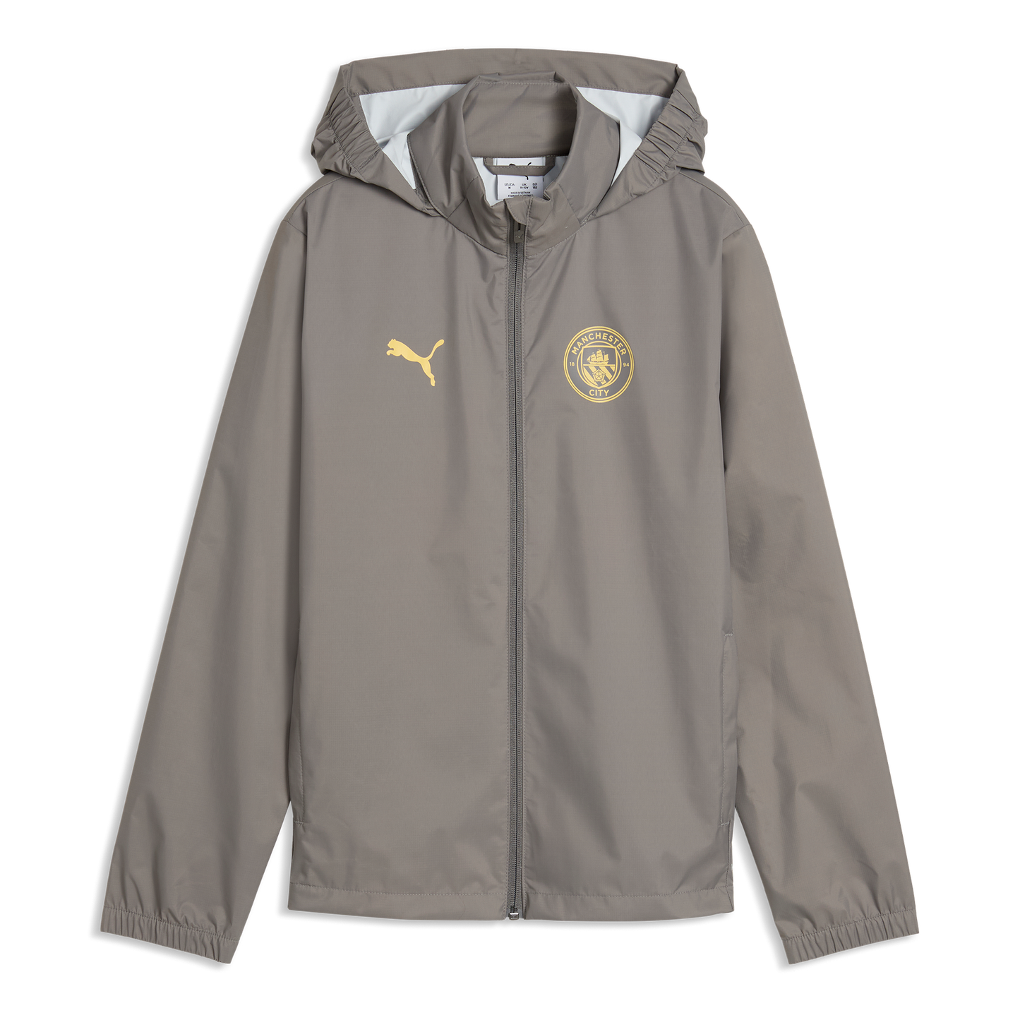 Kids' Manchester City Training All Weather Jacket 2026/27 - Cast Iron-Flaxen