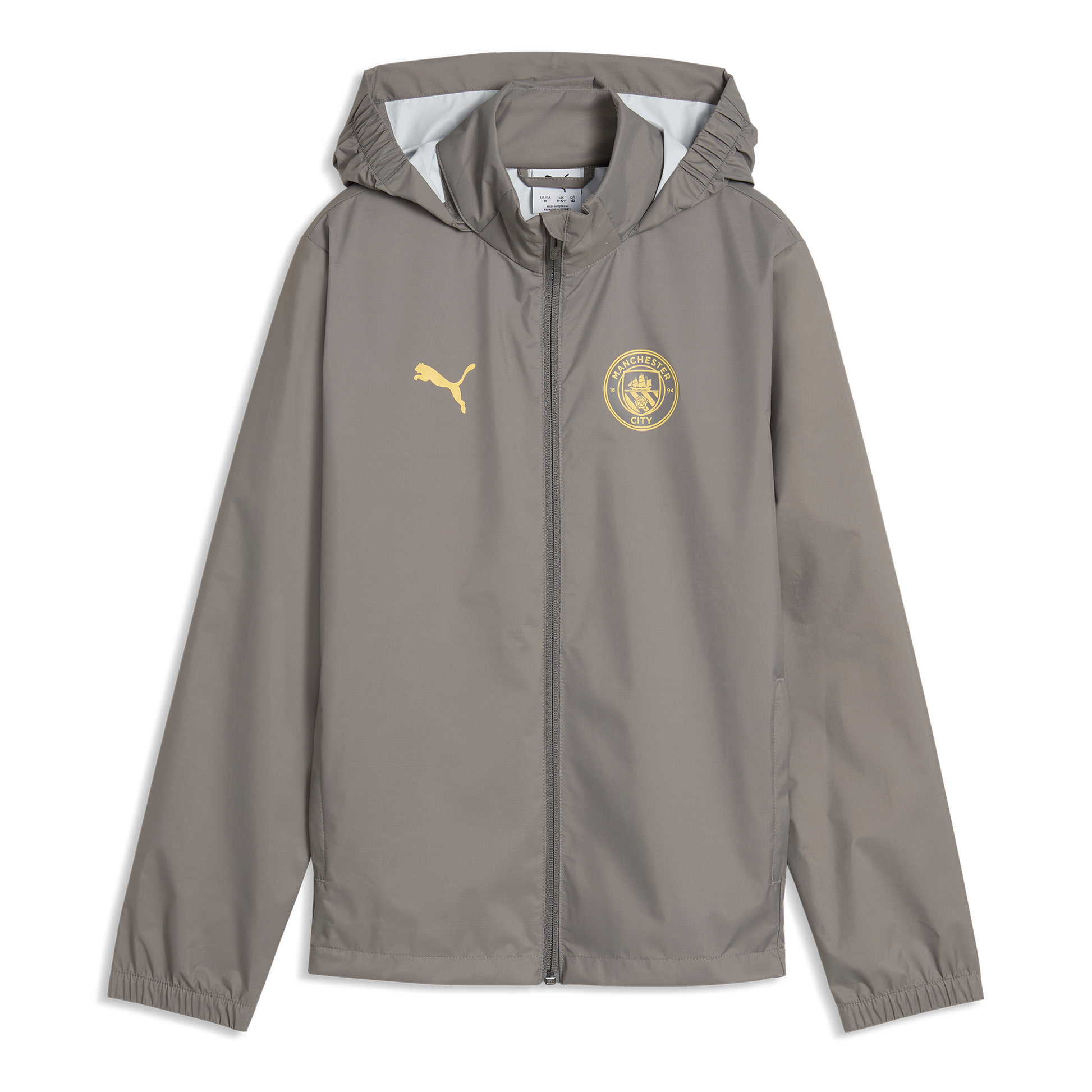 Kids' Manchester City Training All Weather Jacket 2026/27 - Cast Iron-Flaxen