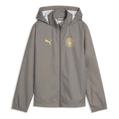 Kids' Manchester City Training All Weather Jacket 2026/27 - Cast Iron-Flaxen
