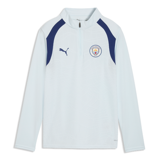 Kids' Manchester City Training 1/4 Zip Top 2026/27 - Dewdrop-Blue Jewel