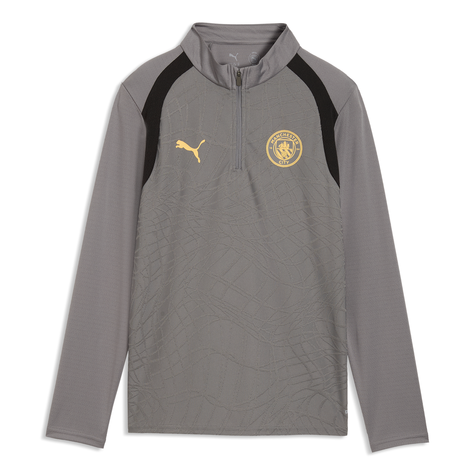 Kids' Manchester City Training 1/4 Zip Top 2026/27 - Cast Iron-Flaxen