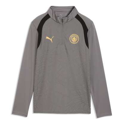 Kids' Manchester City Training 1/4 Zip Top 2026/27 - Cast Iron-Flaxen