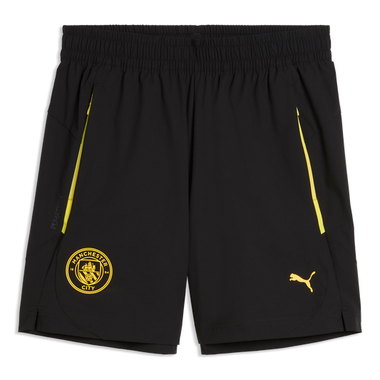Manchester City PUMATECH Woven Shorts 2026/27 - PUMA Black-Yellow Blaze