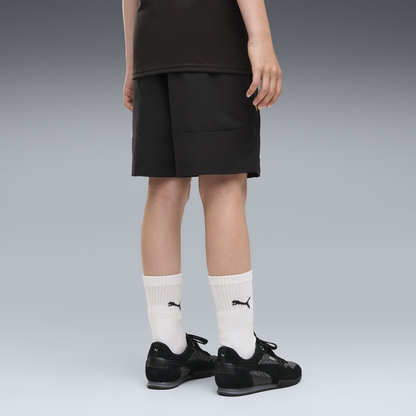 Kids' Manchester City PUMATECH Woven Shorts 2026/27 - PUMA Black-Yellow Blaze